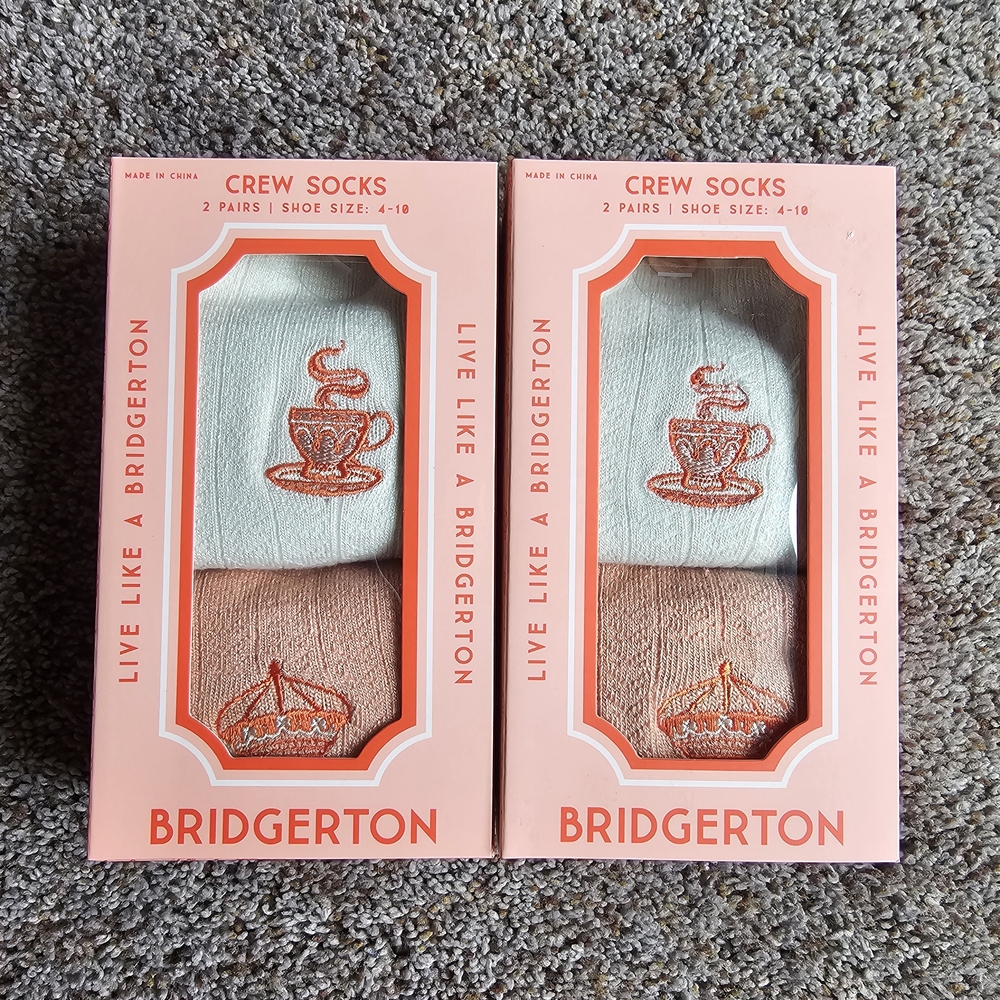 BRIDGERTON Limited Edition Crew Socks Set Shoe Size 4-10
